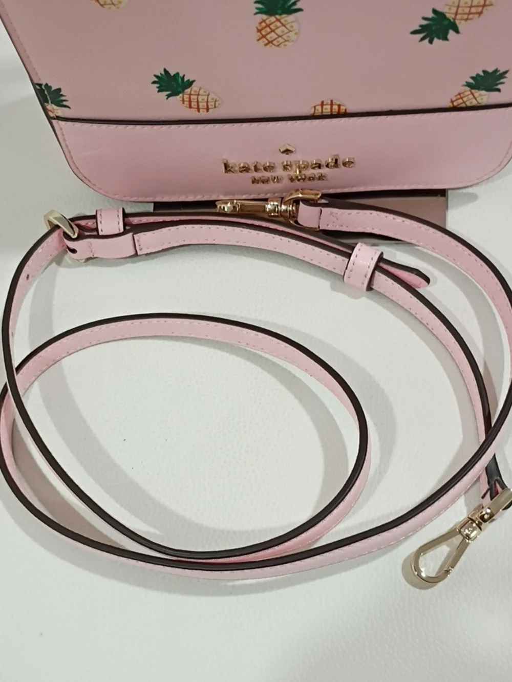 kate spade Pink Pineapple Print Top-Handle/Crossbody Satchel